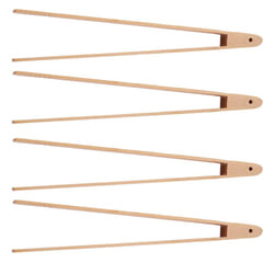 4 Packs 12 Inch Wood Toaster Tongs Kitchen Tongs for Serving Food, Flipping Meat, Grabbing Toast and More