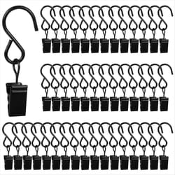 CNNOTEPAD 46 Pack Curtain Hooks Metal Clips, Light Clips