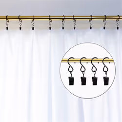 CNNOTEPAD 46 Pack Curtain Hooks Metal Clips, Light Clips