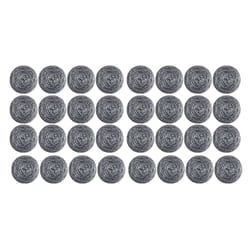 32 PCS Stainless Steel Sponges Scrubbers, Utensil Scrubber Scouring Pads Ball for Removing Rust Dirty Cookware Cleaner