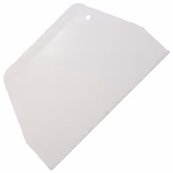 5pcs 19 cm x 12.5cm Flat White Plastic Cake Decorator Dough Pastry Scraper Tool