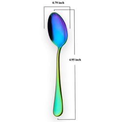 Rainbow color TeaSpoons Coffee Spoon Mini Cake Spoon Stainless Steel 6 Pieces