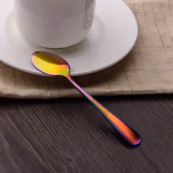 Rainbow color TeaSpoons Coffee Spoon Mini Cake Spoon Stainless Steel 6 Pieces