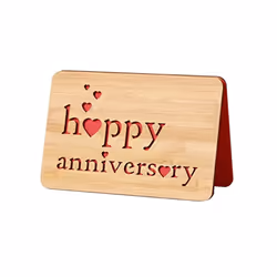 Happy Anniversary Card for Husband,Handmade with Bamboo Cards,Valentines Day Card for Girlfriend,Universal Greeting Card