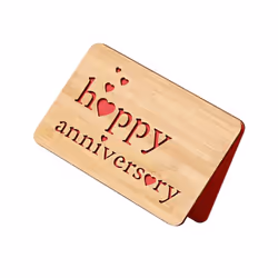Happy Anniversary Card for Husband,Handmade with Bamboo Cards,Valentines Day Card for Girlfriend,Universal Greeting Card