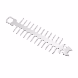 Skewers for Grilling Reusable Fish Bone Shape Barbecue Skewers Garden Camping BBQ Supplies for Grilling A