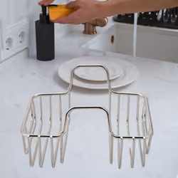 Kitchen Gadget Double Sink Inner Hanger Dishwasher Sponge Steel Ball Stainless Steel Storage Rack Fruit Rack