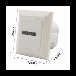 HM-1 Timer Square Counter Digital 0-99999.99 Gauge 0.3W AC220-240V / 50Hz AC Hour Meter Hourmeter White