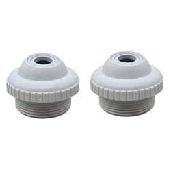 2X Swimming Pool Spa Return Jet Fitting Massage Nozzle Inlet Outlet Bath Tub Nozzle with Adjustable Jet Eyeball