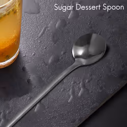 Stainless Steel 6Pcs Espresso Spoons Teaspoons for Coffee Sugar Dessert Cake Ice Cream Soup Antipasto