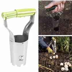Automatic Transplanter Garden Hand Bulb Planter Tool with Depth Soil Release Planting Tool for Digging Hole Seed B
