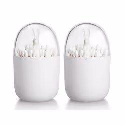 2X Cotton Swab Holder, Small Q-Tips Toothpicks Storage Organizer