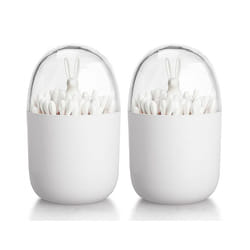 2X Cotton Swab Holder, Small Q-Tips Toothpicks Storage Organizer