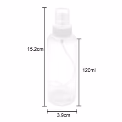 12 Pack Fine Mist Clear Spray Bottles 120 Ml  with Pump Spray Cap, Reusable and Refillable Small Empty Plastic Bottles for