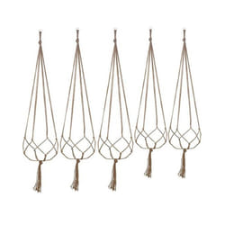 Lace Plant Hanger, Plant Potted Cotton Rope Hanger Flower Pot Terrace Deck Ceiling Hanging Plant Stand