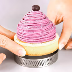 5Pcs Circular Tart Rings with Holes Stainless Steel Fruit Pie Quiches Cake Mousse Mold Kitchen Baking Mould 7cm