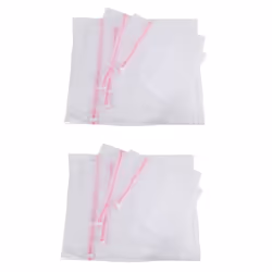 Net Washing Bag, 8 Durable Coarse Mesh Laundry Bag with Zip Closure for Clothes, Delicates