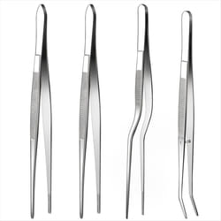 CNNOTEPAD Fine Tweezer Tongs,4Pcs Cooking Tweezers,6.3Inch Food Tweezers