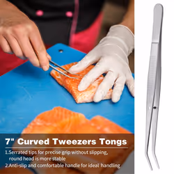 CNNOTEPAD Fine Tweezer Tongs,4Pcs Cooking Tweezers,6.3Inch Food Tweezers