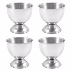 Egg Cups Set Stainless Steel Eggs Hard Boiled Eggs and Soft Tray Tool Holders Kitchen, Silver