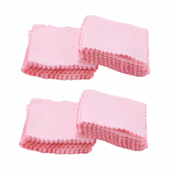100 Pack Jewelry Cleaning Cloth,Jewelry Polishing Cloth for Sterling Silver Gold Pink
