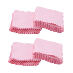 100 Pack Jewelry Cleaning Cloth,Jewelry Polishing Cloth for Sterling Silver Gold Pink