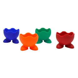 4 PCS Colorful Soft Silicone Egg Cup Boiled Egg Serving Cup Egg Tray Egg Holders Stands