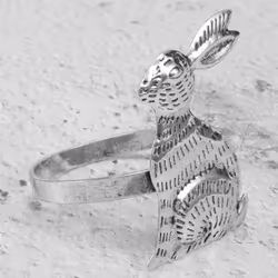 Napkin Rings Rabbit Napkin Ring Holders Metal Table Decor 6 for Easter Party Dinner