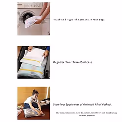 Set of 5 Mesh Laundry Bags-1 Extra , 2 Big & Medium for Blouse, Hosiery, Stocking, , Travel