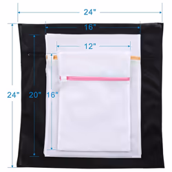 Set of 5 Mesh Laundry Bags-1 Extra , 2 Big & Medium for Blouse, Hosiery, Stocking, , Travel