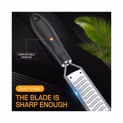 Lemon Zester & Cheese Grater - Stainless Steel - Kitchen Tool , Nutmeg, Chocolate, Vegetables, Fruits, Dishwasher
