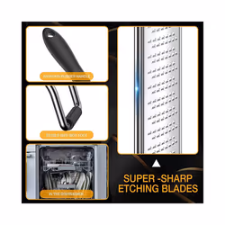 Lemon Zester & Cheese Grater - Stainless Steel - Kitchen Tool , Nutmeg, Chocolate, Vegetables, Fruits, Dishwasher