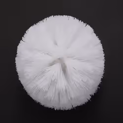 Replacement Spare Bathroom Accessory Plain Plastic Toilet Cleaning Brushes Head Holders White