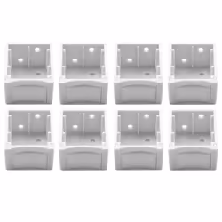 8Pcs 1 Inch Blind Brackets White Profile Box Mounting Bracket Window Blinds Headrail Bracket