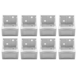 8Pcs 1 Inch Blind Brackets White Profile Box Mounting Bracket Window Blinds Headrail Bracket