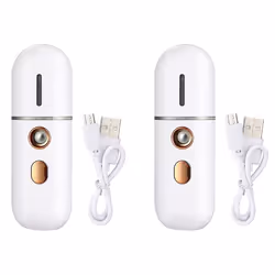 2X Portable Facial Steamer, Mini USB Facial Humidifier, Nano Facial Sprayer, Handy Face Steamer Mist Spray Machine