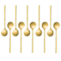 Stainless Steel 10 Pcs Espresso Spoons Teaspoons for Coffee Sugar Dessert Cake Ice Cream Soup Antipasto