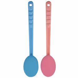2 Pink & Blue Back & Massager Bath Brush Easy Lotion Applicator,Extra Long Handle,Great For Body Care