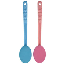 2 Pink & Blue Back & Massager Bath Brush Easy Lotion Applicator,Extra Long Handle,Great For Body Care