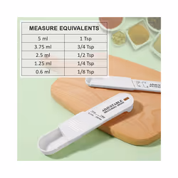 6 Pcs Adjustable Measuring Spoon Plastic Tablespoon and Teaspoon Set Baking Cooking Spoon Set Chef Spoon for Kitchen