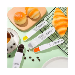 6 Pcs Adjustable Measuring Spoon Plastic Tablespoon and Teaspoon Set Baking Cooking Spoon Set Chef Spoon for Kitchen