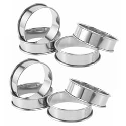 Double Rolled Tart Rings, English Muffin Rings Professional Crumpet Rings 8
