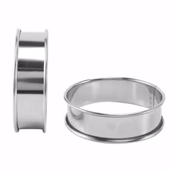 Double Rolled Tart Rings, English Muffin Rings Professional Crumpet Rings 8