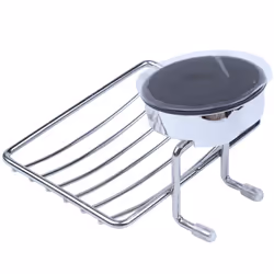 Super Powerful Vacuum Suction Stainless Steel Soap Dish Sponge Holder With Locking Suction Bathroom & Kitchen Accessory