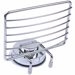 Super Powerful Vacuum Suction Stainless Steel Soap Dish Sponge Holder With Locking Suction Bathroom & Kitchen Accessory
