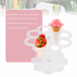Detachable 8 Holes Acrylic Ice Cream Cone Holder Stand
