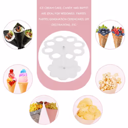 Detachable 8 Holes Acrylic Ice Cream Cone Holder Stand