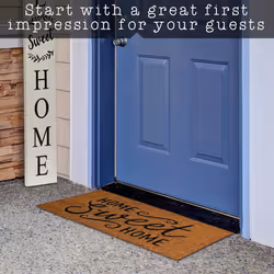 Coir Welcome Mats for Front Door Funny Door Mat Outside Farmhouse Welcome Mat with Non- Backing Funny Welcome Mat D
