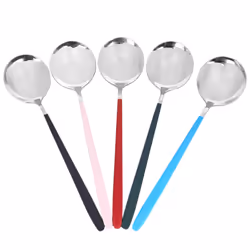 5 Pack Soup Spoons,Stainless Steel Ice Cream Soup Spoons Coffee Spoons Teaspoons,for Dinner Long Handle Table Spoon