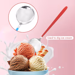 5 Pack Soup Spoons,Stainless Steel Ice Cream Soup Spoons Coffee Spoons Teaspoons,for Dinner Long Handle Table Spoon